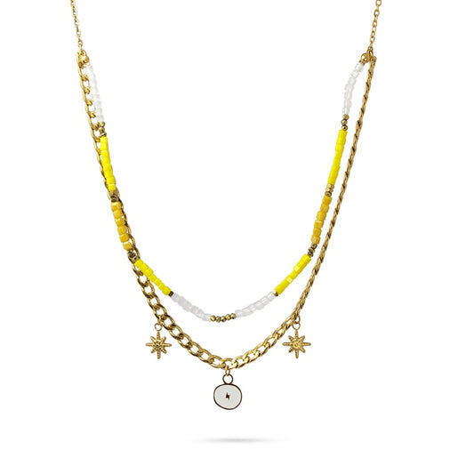 ANARTXY NECKLACE WITH MULTICHARM 3 CHAINS BCO760 A1