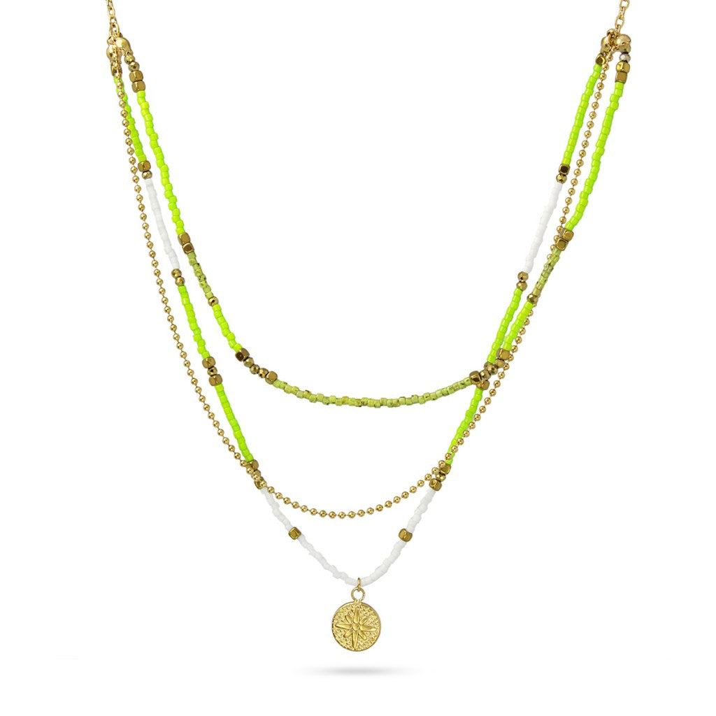 ANARTXY NECKLACE WITH MULTICHARM 3 CHAINS BCO758 B